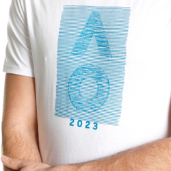 Мужское теннисное поло Australian Open AO Dated Mosaic T-Shirt Men - White, Blue