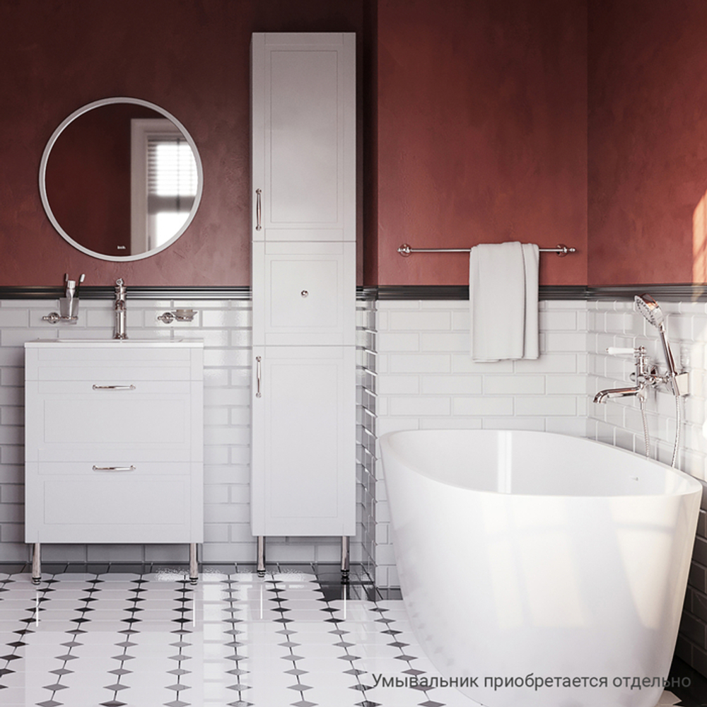 Тумба напольная IDDIS Oxford, 80 см, белая, OXF80W0i95