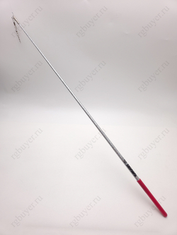 Палочка Sasaki 57 см с блеском серебристая с красной ручкой SIxR (Silver x Red)