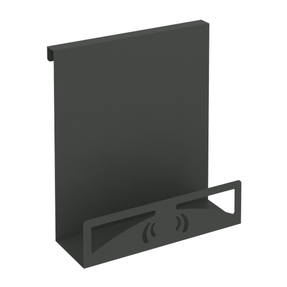 Навесной лоток для бумаг вертикальный узкий MAN-22 Металл Антрацит 230*100*250