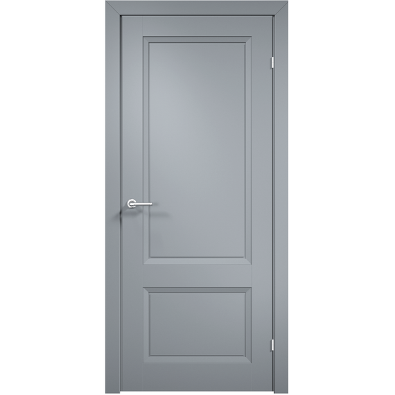 Фото межкомнатной двери эмаль Дверцов Модена 2 цвет серый RAL 7047 глухая