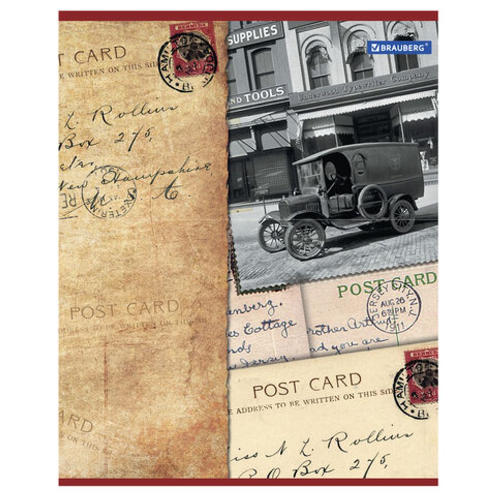 Тетрадь А5, 96 л., BRAUBERG ЭКО, клетка, обложка картон, СТРАНЫ, 401292, 2шт