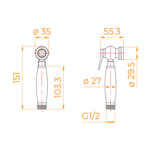 Гигиеническая лейка RGW PT010102