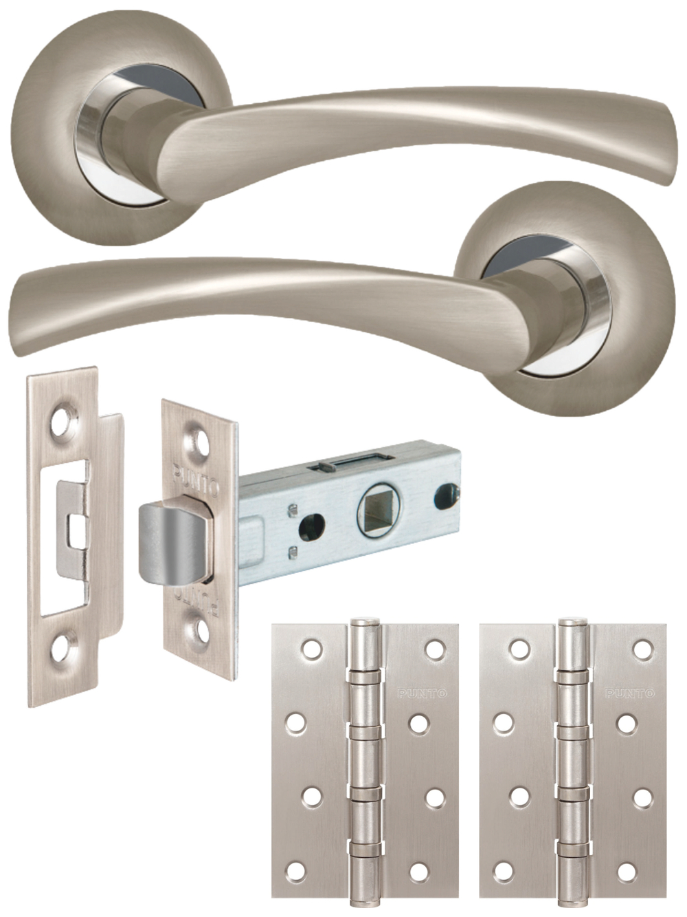 Дверная ручка межкомнатная с защелкой и петлями