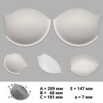 Бельевые чашечки для бюстгальтера Antynea PUSH-UP с остр. уст., с наполн., (CС-55), разм.80, 01-белый, 1 пара