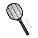 Мухобойка электрическая RX-460 Black, с фонариком и аккумулятором REXANT