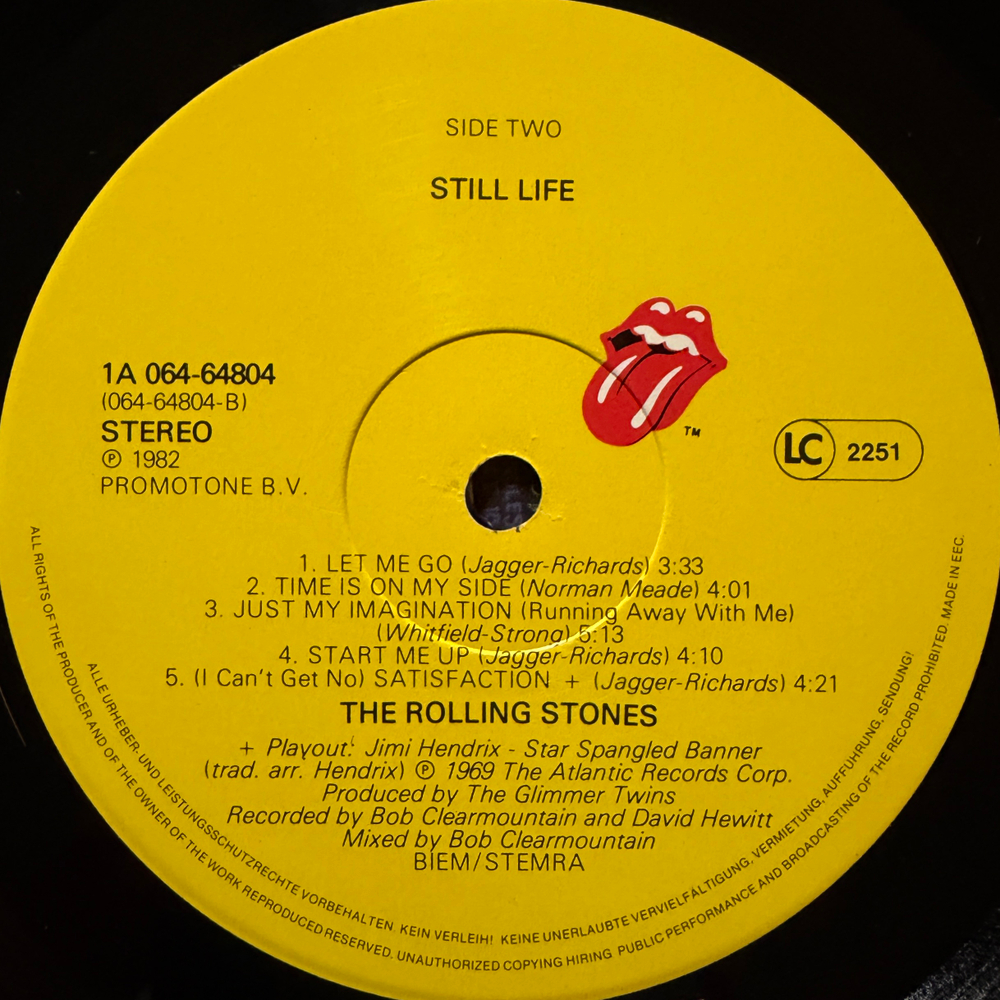 The Rolling Stones - Still Life (Голландия 1982г.)