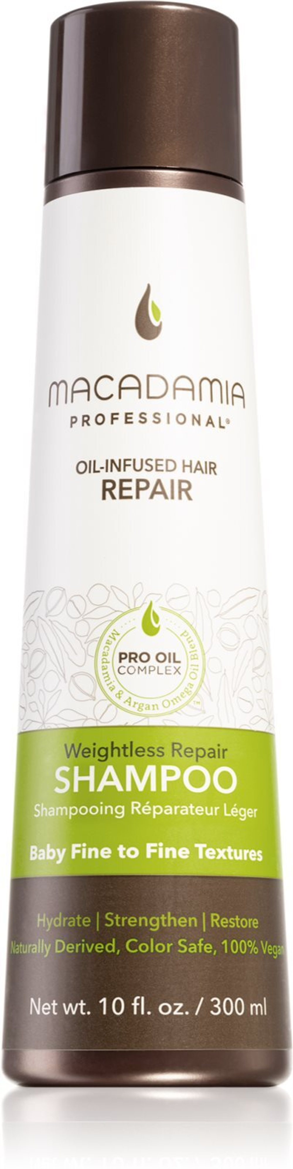 Macadamia Natural Oil Weightless Repair - легкий увлажняющий шампунь для всех типов волос /   300  ml  / GTIN 815857010443