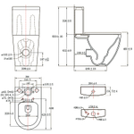Унитаз напольный Azario LUMA TORNADO FLUSHING 364х600х830 безободковый, слив "Скрытое Торнадо", с быстросъемным сиденьем микролифт (AZ-1253ST)