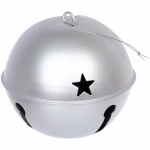 Новогодний шар «Бубенчик» 12 см, Серебро