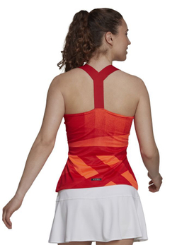 Женский топ теннисный Adidas Y-Tank TK PB HR W - красный