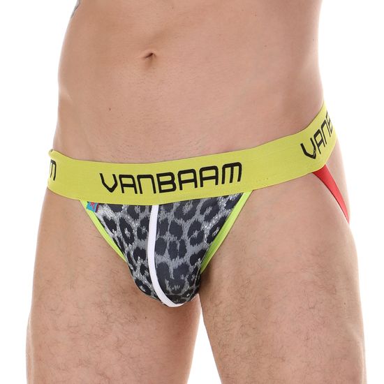 Мужские джоки серые с леопардовым принтом Van Baam VB45151