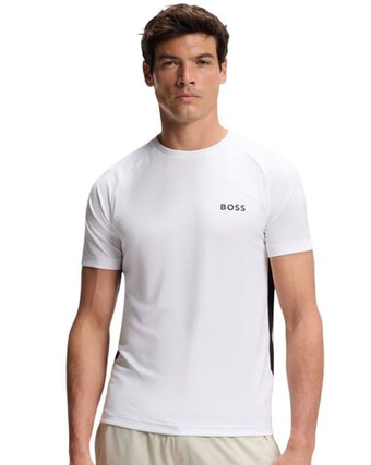 Мужская теннисная футболка BOSS TOC Spin - white