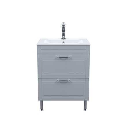 Тумба с умывальником IDDIS Oxford, напольная, 60 см, светло-серый, OXF60L0i95K