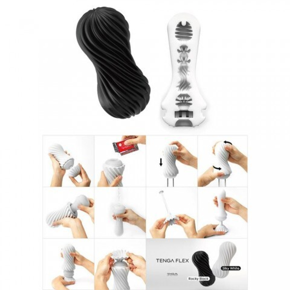 Мастурбатор Rocky Black TENGA FLEX