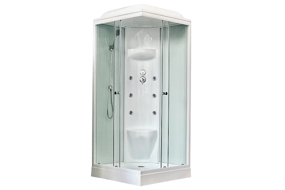 Душевая кабина Royal Bath RB80HP7-WT 80x80 профиль белый/стекло прозрачное