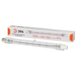 Лампочка галогенная ЭРА J118-500W-R7s-230V R7s 500Вт трубка теплый белый свет | Лампы галогенные Линейные (R7s)