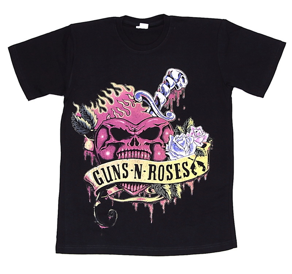 Футболка Guns N' Roses сердце с кинжалом