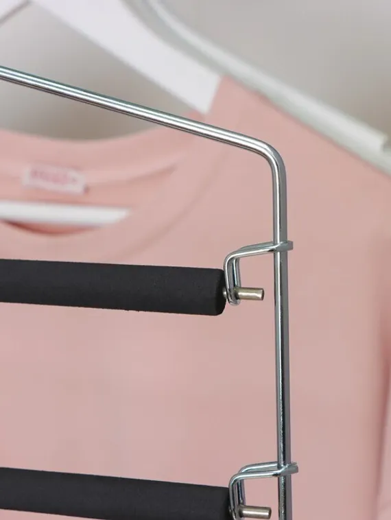 Вешалка для одежды многоуровневая Доляна, антискользящее покрытие, цвет МИКС