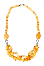 бусы из янтаря в несколько рядов