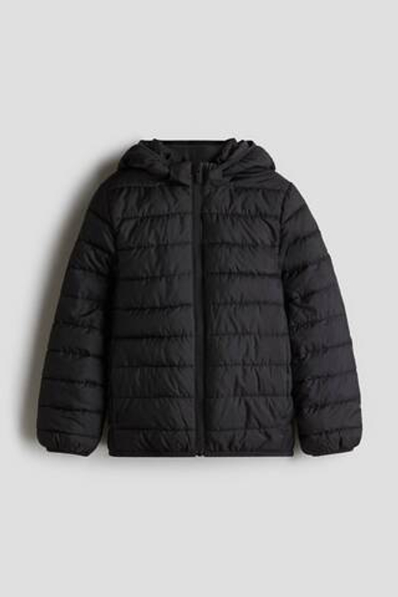 H&M Утепленная водоотталкивающая куртка, черный