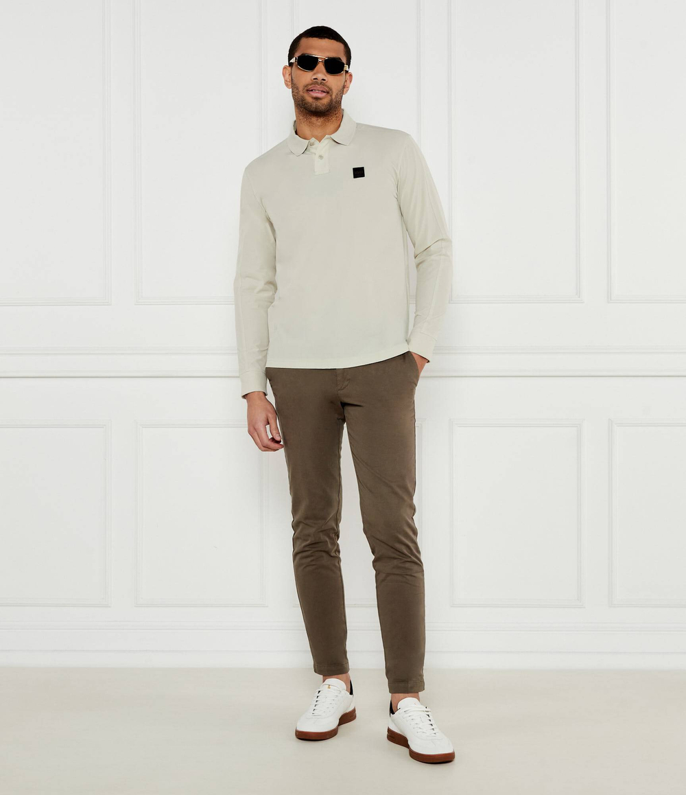 Поло Pe_Nylonfrontlong BOSS ORANGE - бежевый(50535194)