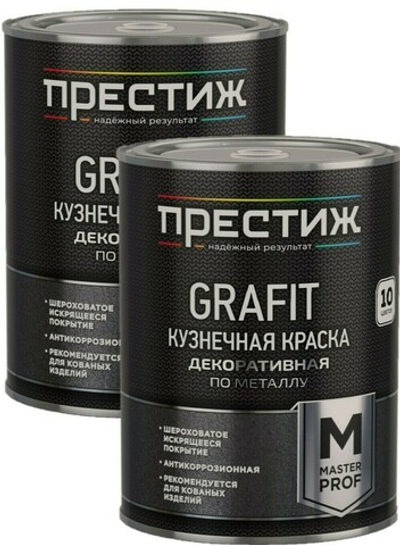 Набор Краска кузнечная с эффектом Grafit антрацит 0,9 кг 2шт