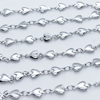 Цепочка, цвет серебро (родий), размер звена около 9*5,5 мм, цена за 50 см