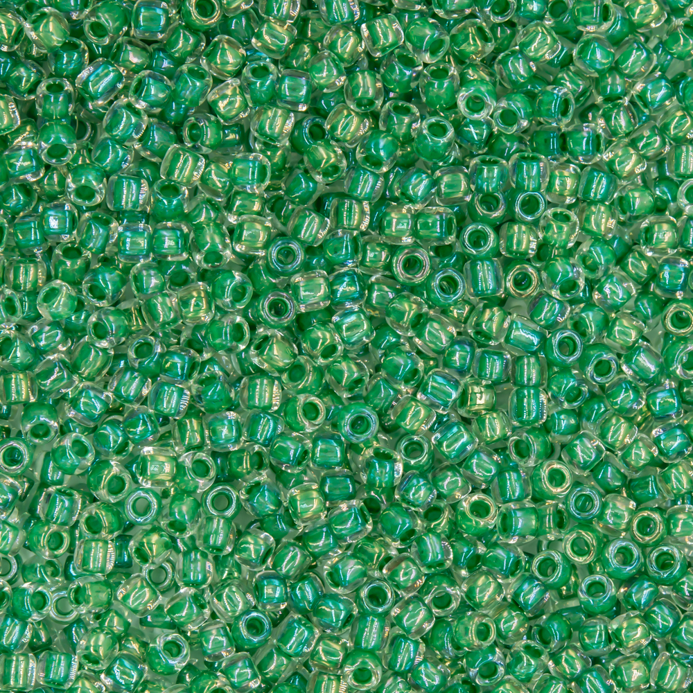 Японский бисер TOHO Round 11/0 (№187), окрашенный изнутри прозрачный