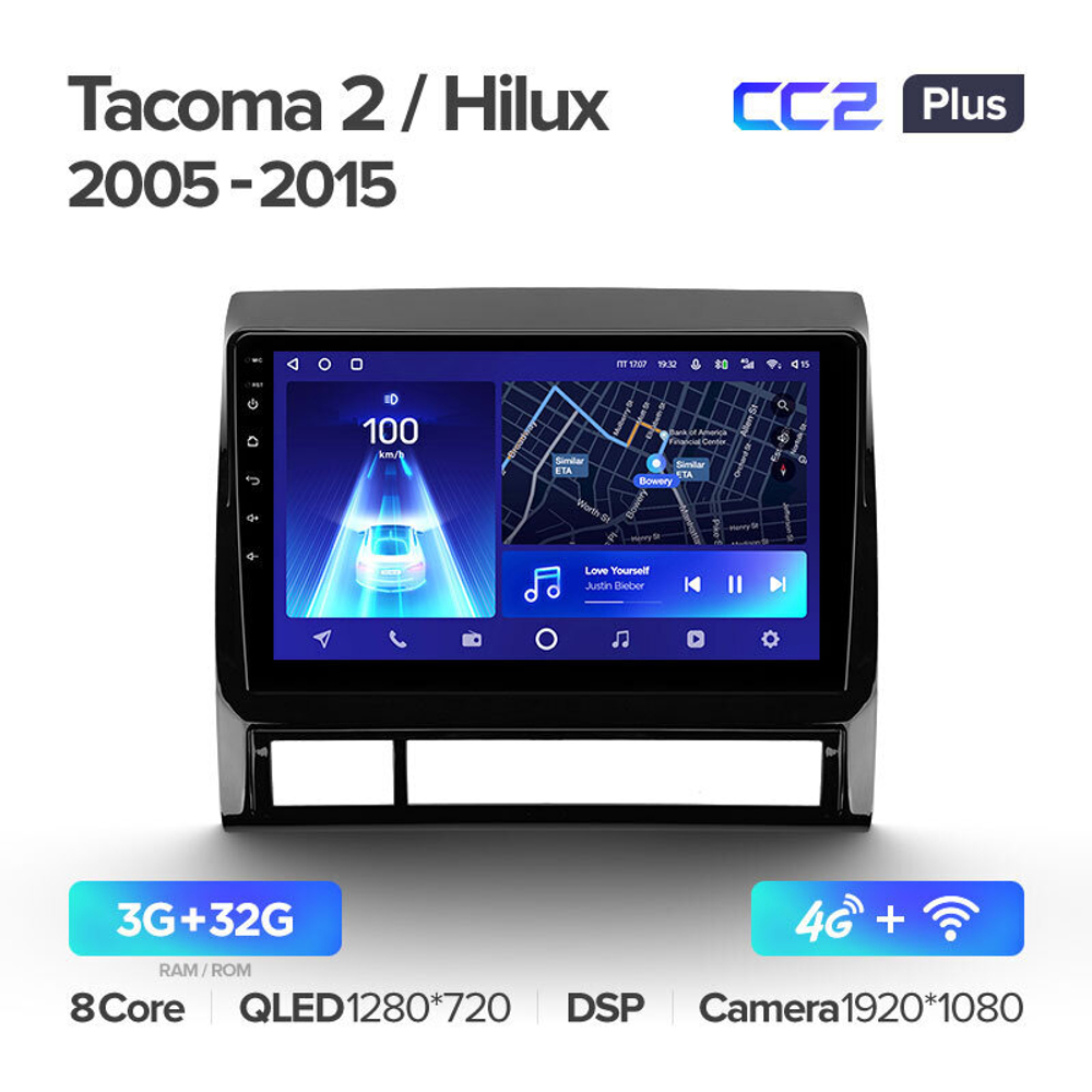 Teyes CC2 Plus 9" для Toyota Tacoma 2, Hilux 2005-2015