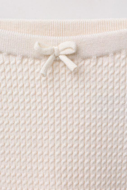 ZARA ЛЕГИНСЫ В РУБЧИК, ЭКРЮ