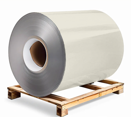 Сталь оцинкованная 0,5х1250х3000 мм RAL 9002 жемчужно-белый Грунт обр.стороны / защ.пленка