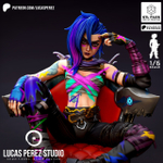 Фигуркаел Arcane Джинкс Лига легенд Jinx League of Legends
