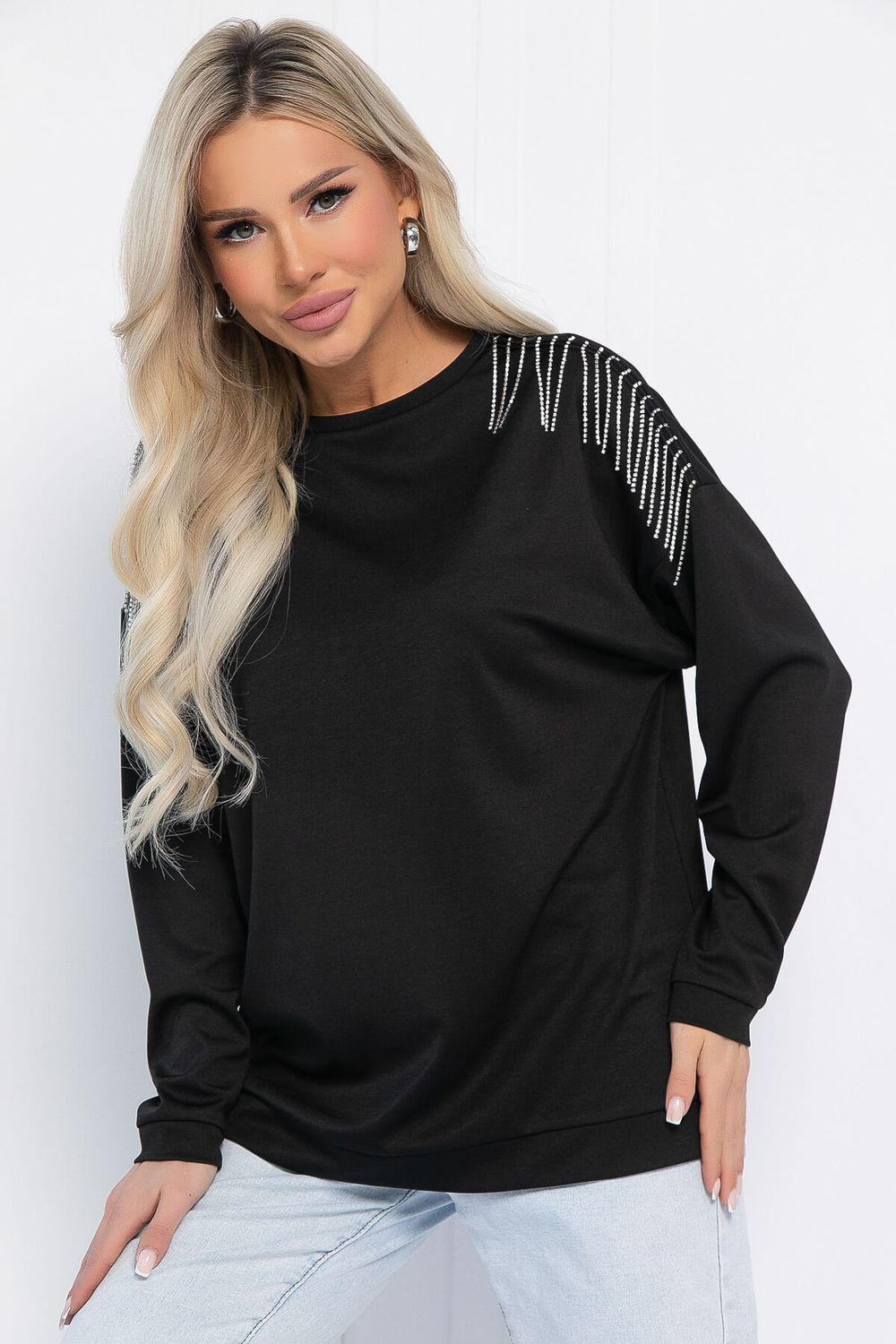 Свитшот Луана (черный) Б12737-5М LT Collection