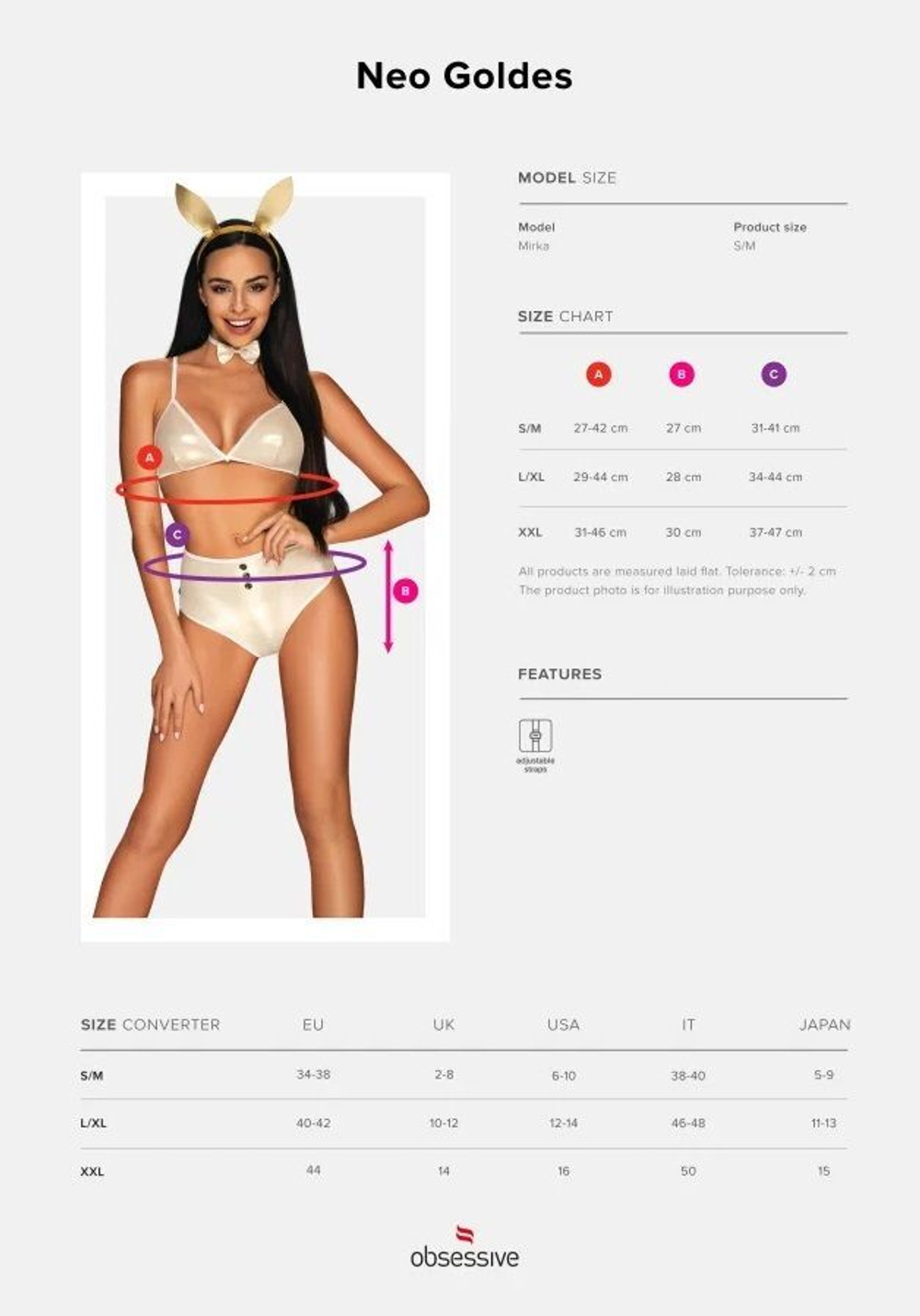 Пикантный игровой костюм зайки Neo Goldes (Размер: S-M) (Цвет: кремовый)