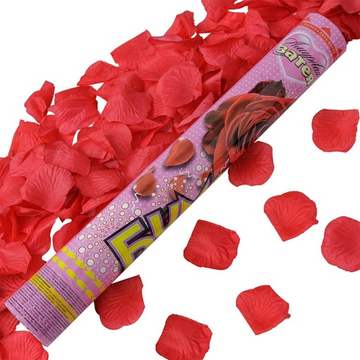Хлопушка-конфетти «Лепестки роз» красного цвета, 40 см