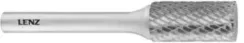 Борфреза твердосплавная LENZ форма E (овал), 6х10х6х50 мм, насечка №3, с покрытием, арт. LZBE 020 C3