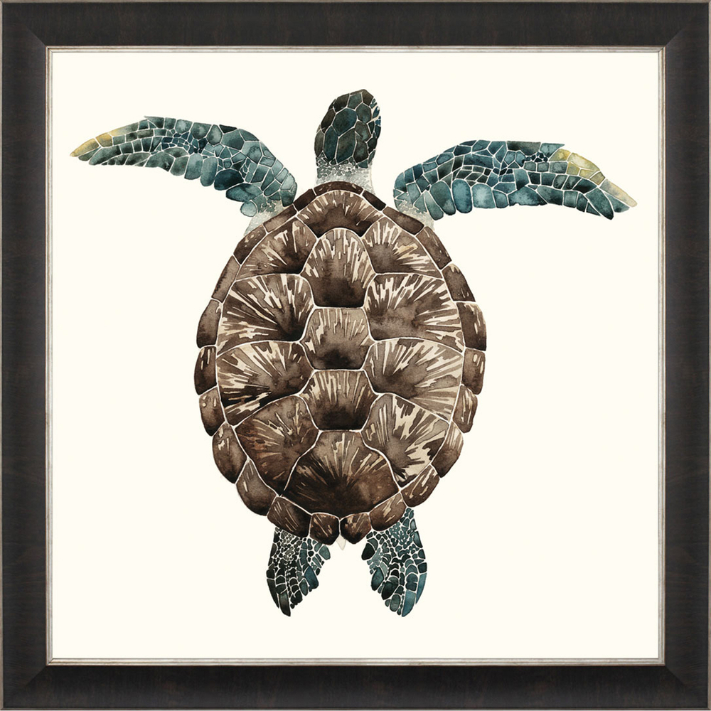 Постер MOSAIC TURTLEПостер 50х50 G&C Зеленый / Коричневый / Белый / Черный