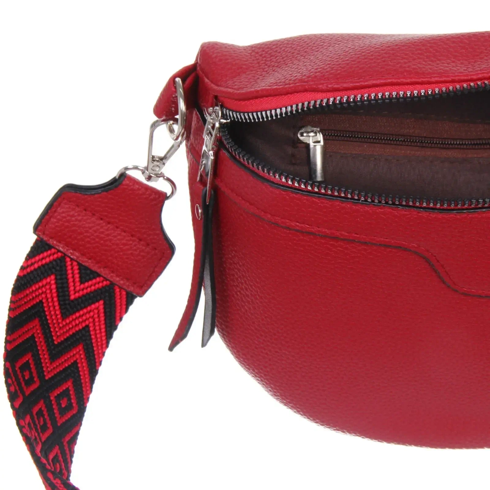 Сумка женская через плечо «ИМАНИ», цвет бордовый, три кармана, 24*19*7*5см (лейбл Ultramarine)