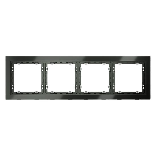 Рамка стеклянная VOLTUM S70 на 4 поста, (титан, стекло)