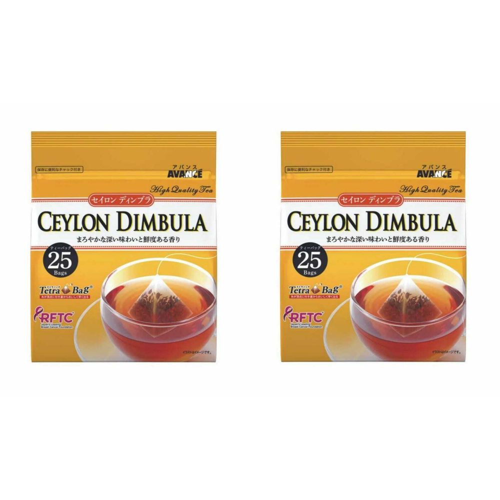 Чай черный Kunitaro Avance Ceylon Dimbula в 25 пакетиков 2 шт