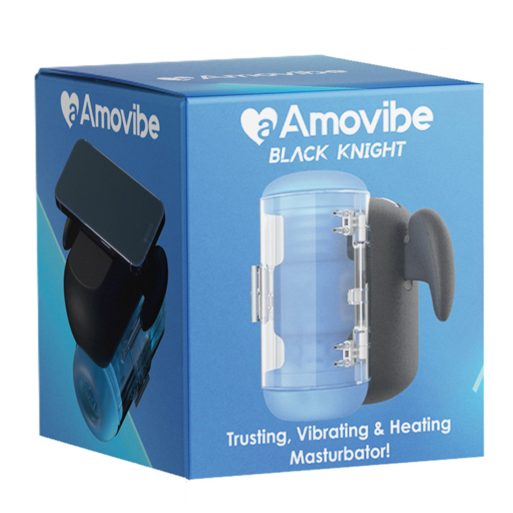 Автоматический вибромастурбатор с функциями пенетрации и нагрева Amovibe Black Knight Thrusting & Vibrating, Heating Masturbator
