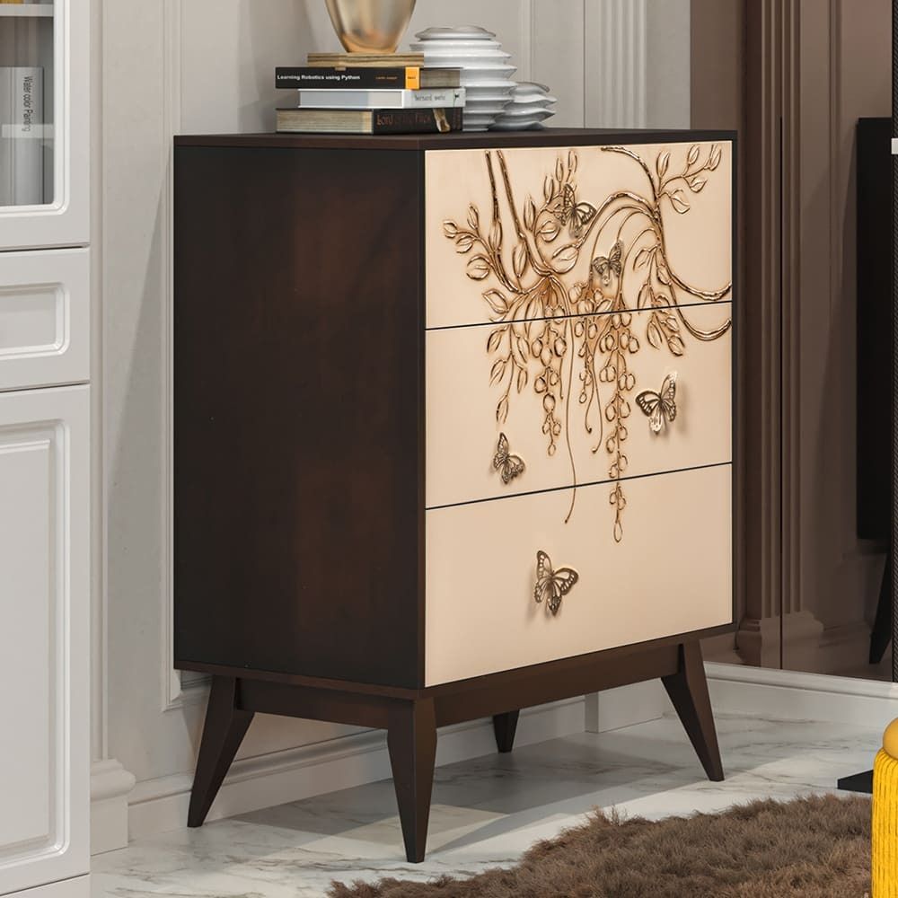 Ручка мебельная Бабочки 110 Айвори