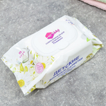 Салфетки влажные 120шт "Детские" ультрамягкие с ромашкой, Wikky