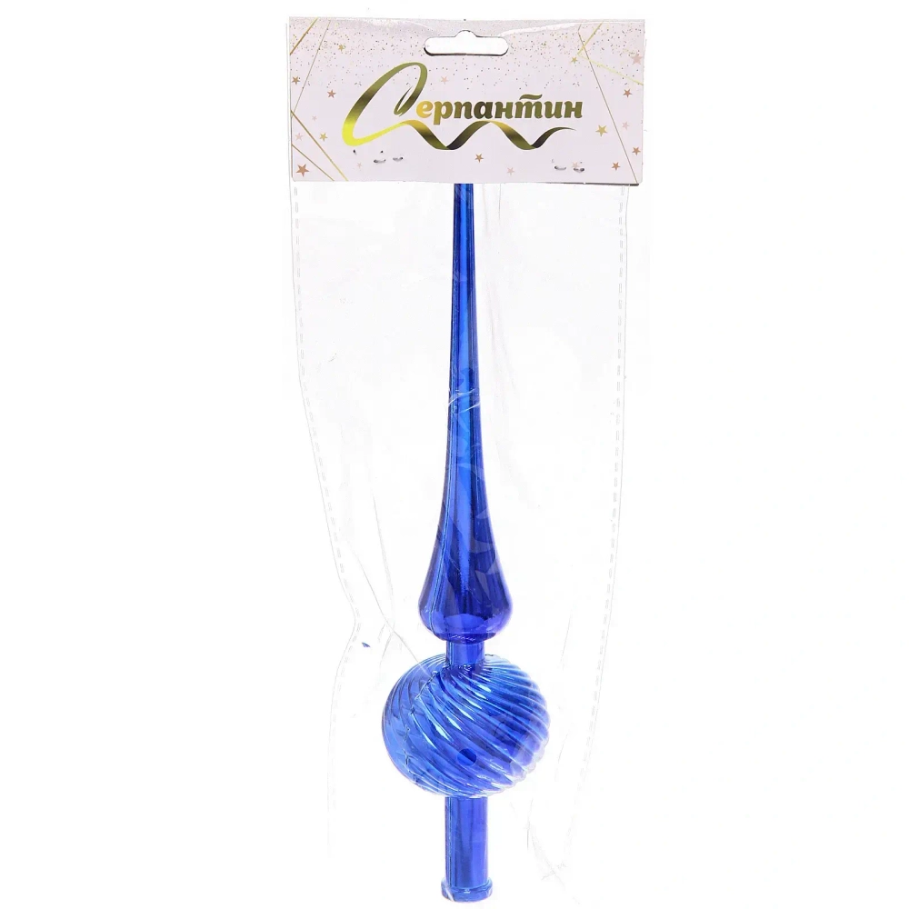 Верхушка на ёлку 25 см «Волна», Синий