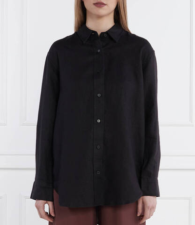 Льняная рубашка salova Sams\u00f8e Sams\u00f8e - черный(F24100188)