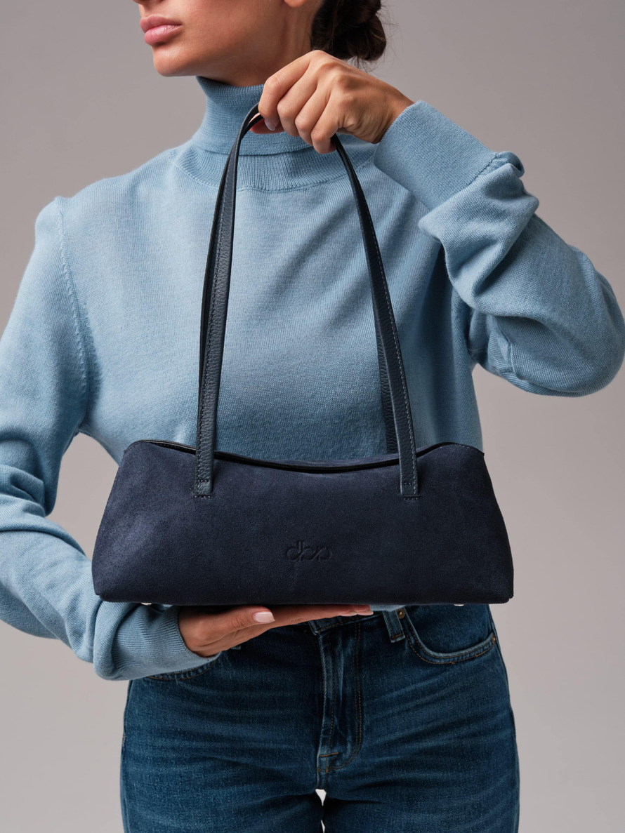 Женская замшевая сумка DBR 31127 насыщенно-синий