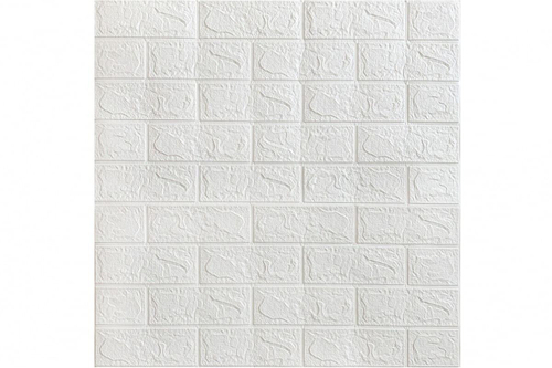 Панель вспененный ПЭТ Белый кирпич 700*770мм (30шт/уп)
