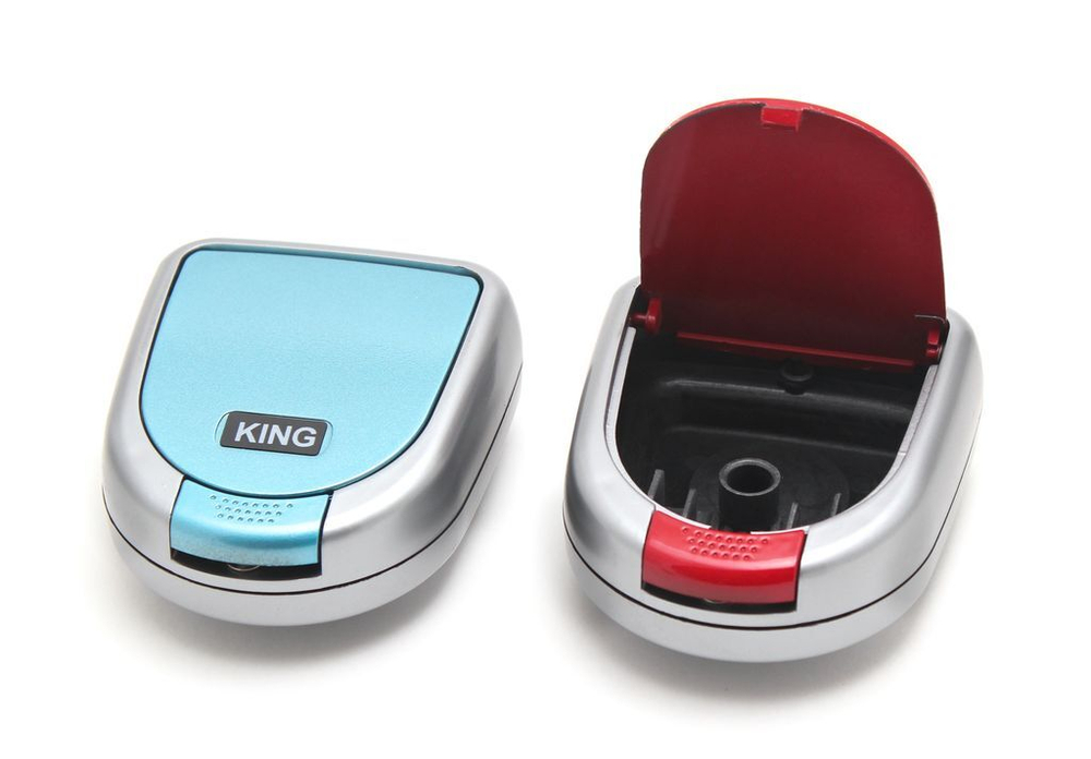 Пепельница KP-64Red с коричневой крышкой KING KP-64Red