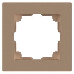Рамка для розеток и выключателей Intro Accent 6-501-04 на 1 пост, СУ, шампань